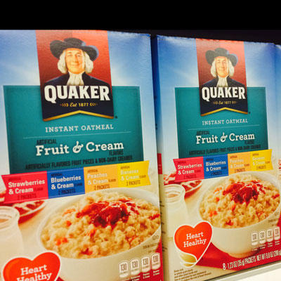 flavored oatmeal has a lot of sugar